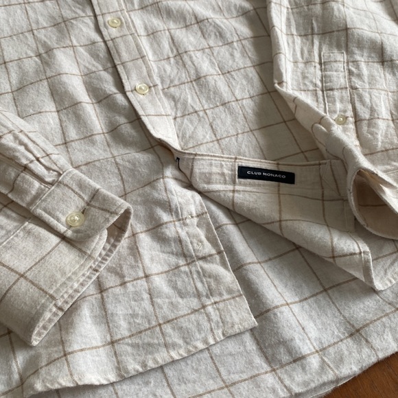 Club Monaco Brushed Flannel shirt XL Slim Fit. Like new! 😎 - Picture 3 of 6